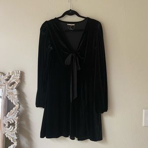 Black velvet dress